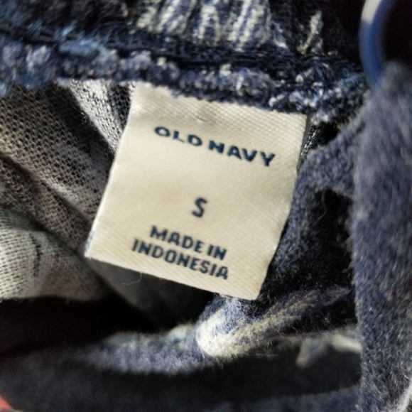 Romper Linen Smocked Wide Leg Cropped Pockets Blue Jumpsuit Scenic Print - Picture 3 of 13